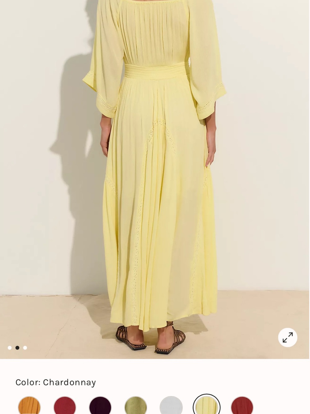 Free People Chardonnay Yellow Maxi Skirt